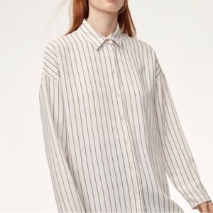 Babaton Kearney Pinstripe Blouse in Cream M